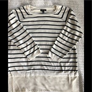 Black and white striped sweater